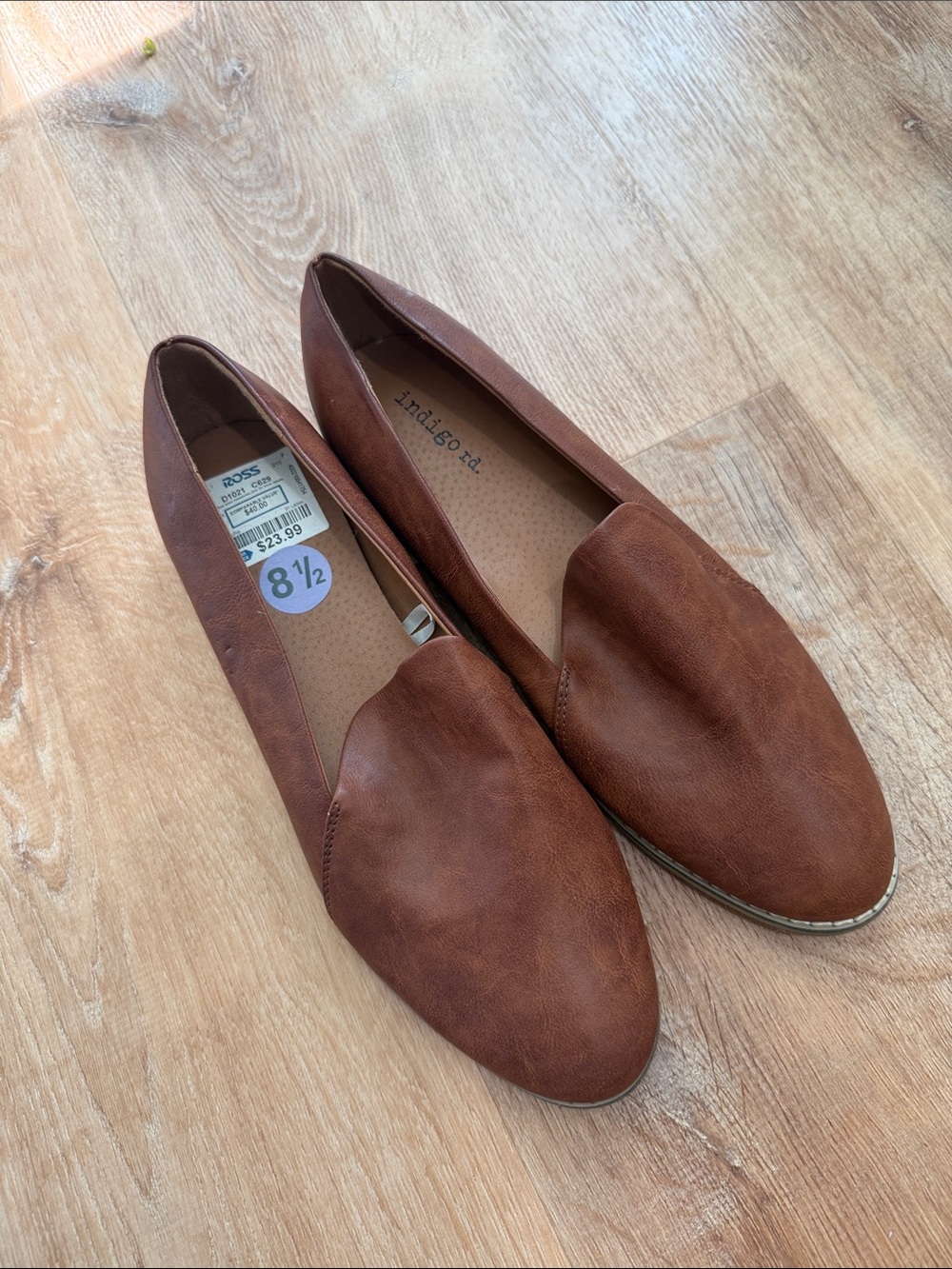 Indigo Women's Brown Slip-On Loafers - Warm Chestnut Finish
